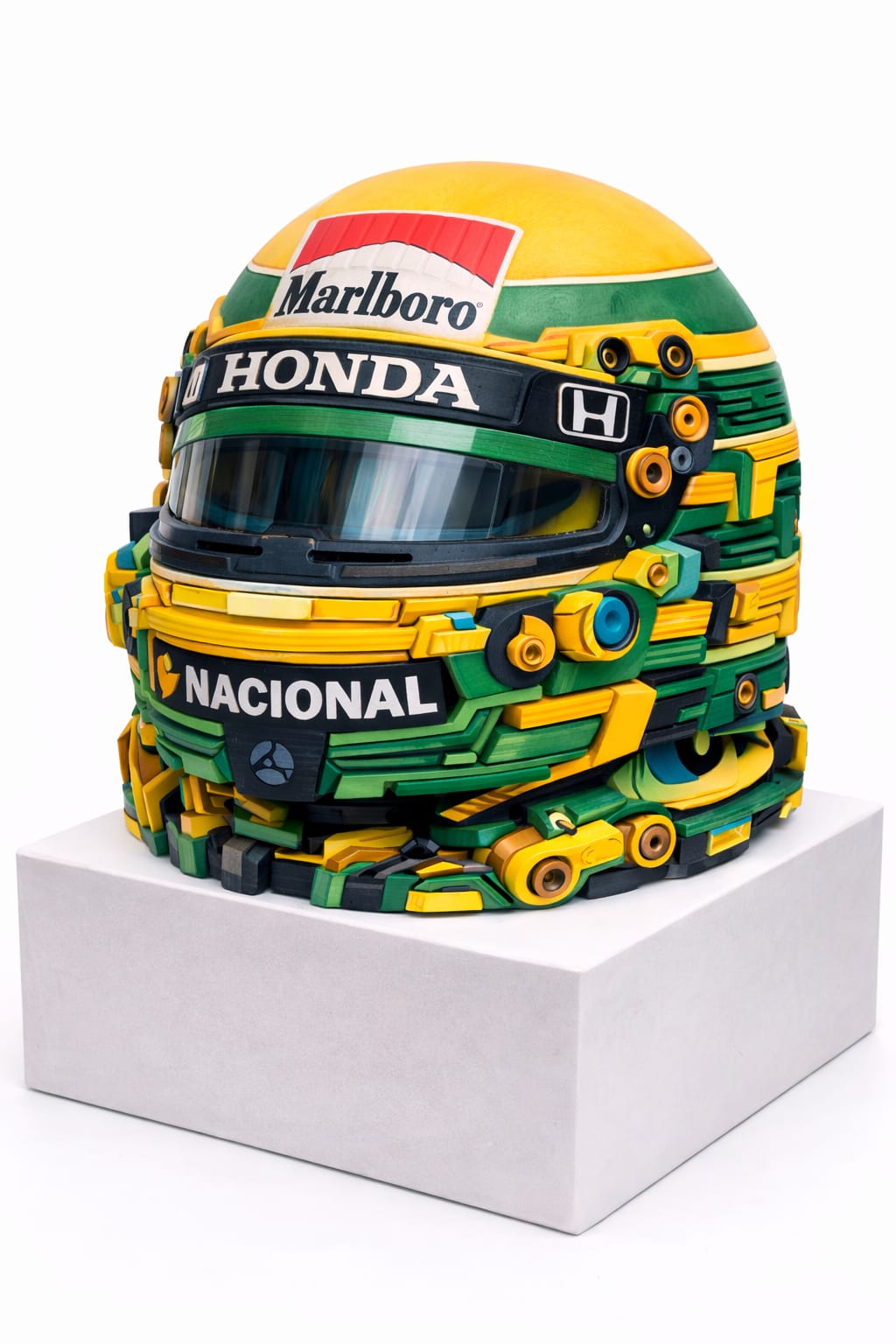 Motorsport Helmet — Mixed materials sculpture